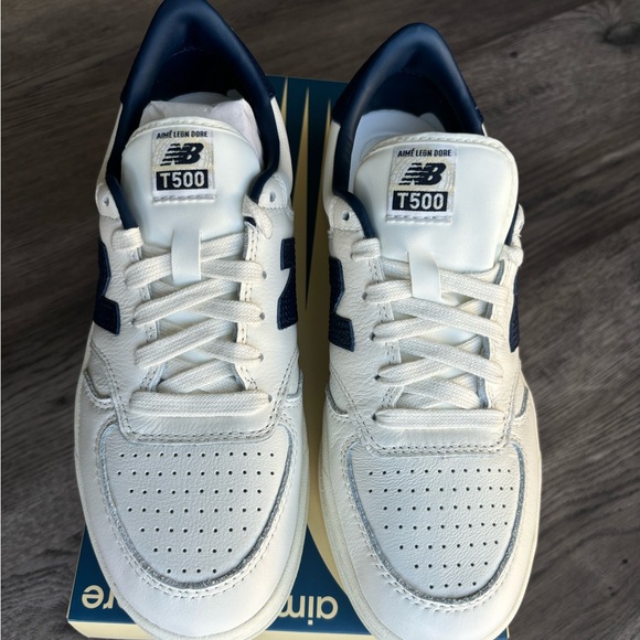 NWOT New Balance x Aime Leon Dore White Navy T500 - Picture 6 of 9